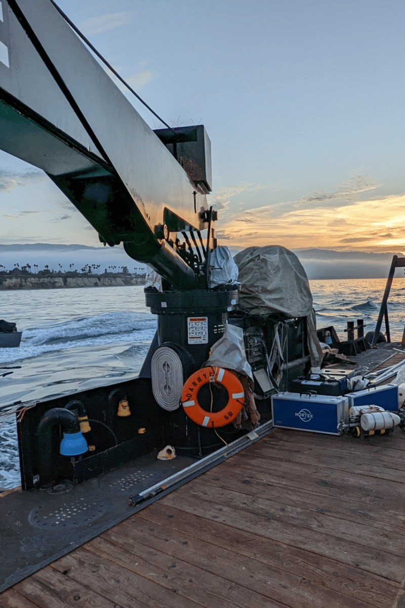 Kelson and Ocean Rainforest collaborate on an equipment deployment.